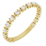 14K Yellow 1/3 CTW Natural Diamond Bead Anniversary Band