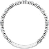 Platinum 1/3 CTW Natural Diamond Bead Anniversary Band