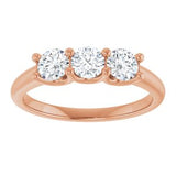 14K Rose 3/4 CTW Natural Diamond Anniversary Band