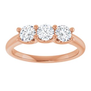 14K Rose 3/4 CTW Natural Diamond Anniversary Band