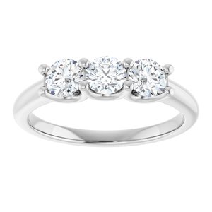 Platinum 3/4 CTW Natural Diamond Anniversary Band