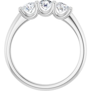 Platinum 3/4 CTW Natural Diamond Anniversary Band