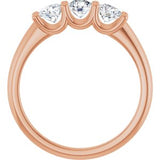 14K Rose 3/4 CTW Natural Diamond Anniversary Band