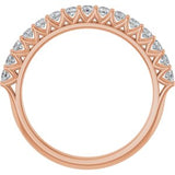 14K Rose 1/2 CTW Natural Diamond Anniversary Band