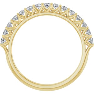 14K Yellow 1/2 CTW Natural Diamond Anniversary Band