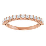 14K Rose 1/2 CTW Natural Diamond Anniversary Band