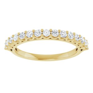 14K Yellow 1/2 CTW Natural Diamond Anniversary Band