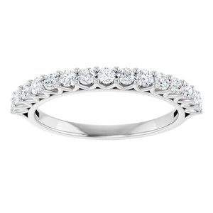 Platinum 1/2 CTW Natural Diamond Anniversary Band