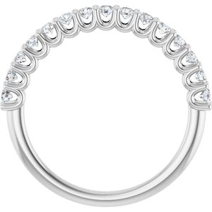 Platinum 3/8 CTW Natural Diamond Anniversary Band