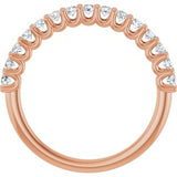 14K Rose 3/8 CTW Natural Diamond Anniversary Band
