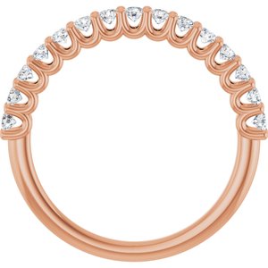 14K Rose 3/8 CTW Natural Diamond Anniversary Band