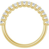 14K Yellow 3/8 CTW Natural Diamond Anniversary Band