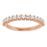 14K Rose 3/8 CTW Natural Diamond Anniversary Band