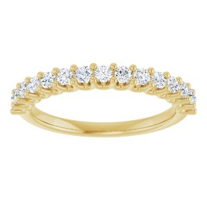 14K Yellow 3/8 CTW Natural Diamond Anniversary Band
