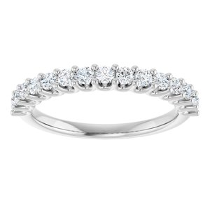 Platinum 3/8 CTW Natural Diamond Anniversary Band