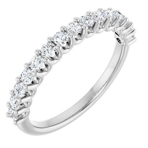 Platinum 3/8 CTW Natural Diamond Anniversary Band