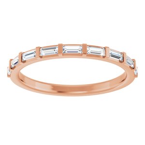 14K Rose 1/4 CTW Natural Diamond Anniversary Band
