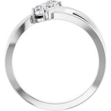 Platinum 1/4 CTW Natural Diamond Two-Stone Ring