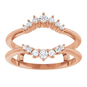 14K Rose 1/4 CTW Natural Diamond Ring Guard