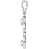 14K White 1/2 CTW Natural Diamond Pendant
