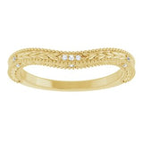 14K Yellow .03 CTW Natural Diamond Contour Band