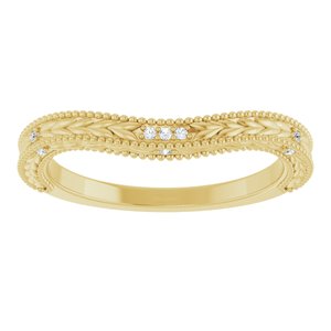 14K Yellow .03 CTW Natural Diamond Contour Band