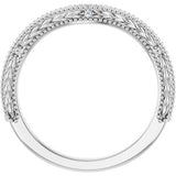 Platinum .03 CTW Natural Diamond Contour Band