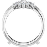 Platinum 1/4 CTW Natural Diamond Ring Guard