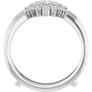 Platinum 1/4 CTW Natural Diamond Ring Guard