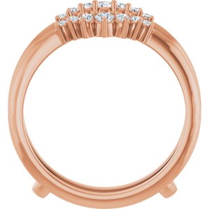 14K Rose 1/4 CTW Natural Diamond Ring Guard