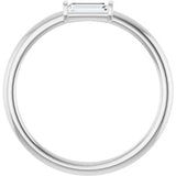 Platinum 1/8 CTW  Natural Diamond Stackable Ring