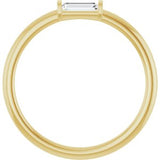 14K Yellow 1/8 CTW  Natural Diamond Stackable Ring