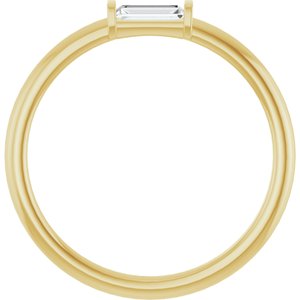 14K Yellow 1/8 CTW  Natural Diamond Stackable Ring
