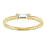 14K Yellow 1/8 CTW  Natural Diamond Stackable Ring