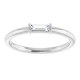Sterling Silver 1/8 CTW  Natural Diamond Stackable Ring