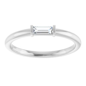 Sterling Silver 1/8 CTW  Natural Diamond Stackable Ring
