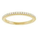 14K Yellow 1/8 CTW Natural Diamond Anniversary Band