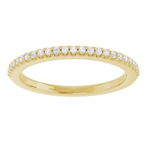 14K Yellow 1/8 CTW Natural Diamond Anniversary Band