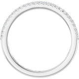 14K White 1/8 CTW Natural Diamond Anniversary Band