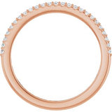 14K Rose 1/8 CTW Natural Diamond Anniversary Band