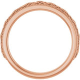 14K Rose Wedding Band