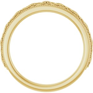 14K Yellow Wedding Band