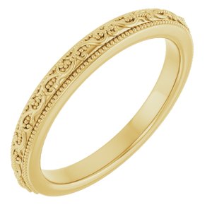 14K Yellow Wedding Band