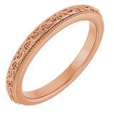 14K Rose Wedding Band