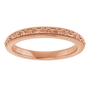 14K Rose Wedding Band
