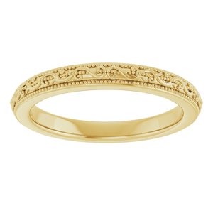 14K Yellow Wedding Band