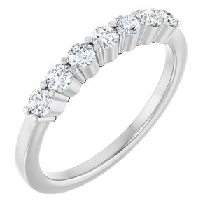 14K White 1/3 CTW Natural Diamond Anniversary Band