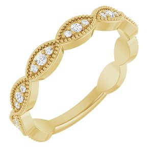 14K Yellow 1/5 CTW Natural Diamond Infinity-Inspired Anniversary Band
