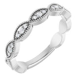Platinum 1/5 CTW Natural Diamond Infinity-Inspired Anniversary Band