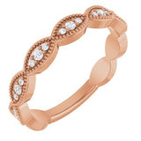 14K Rose 1/5 CTW Natural Diamond Infinity-Inspired Anniversary Band